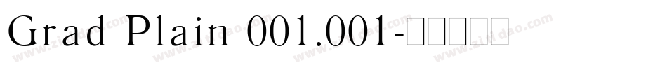 Grad Plain 001.001字体转换